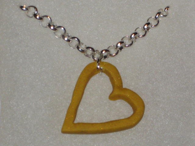 16.5" Yellow Glitter Necklace