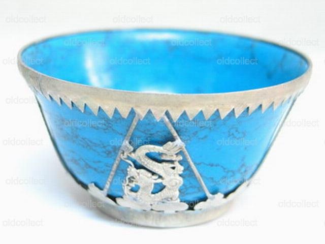 Genuine Tibet Turquoise Stone Bowl(GY120088)Genuine Tibet Turquoise Stone Bowl(GY120088)