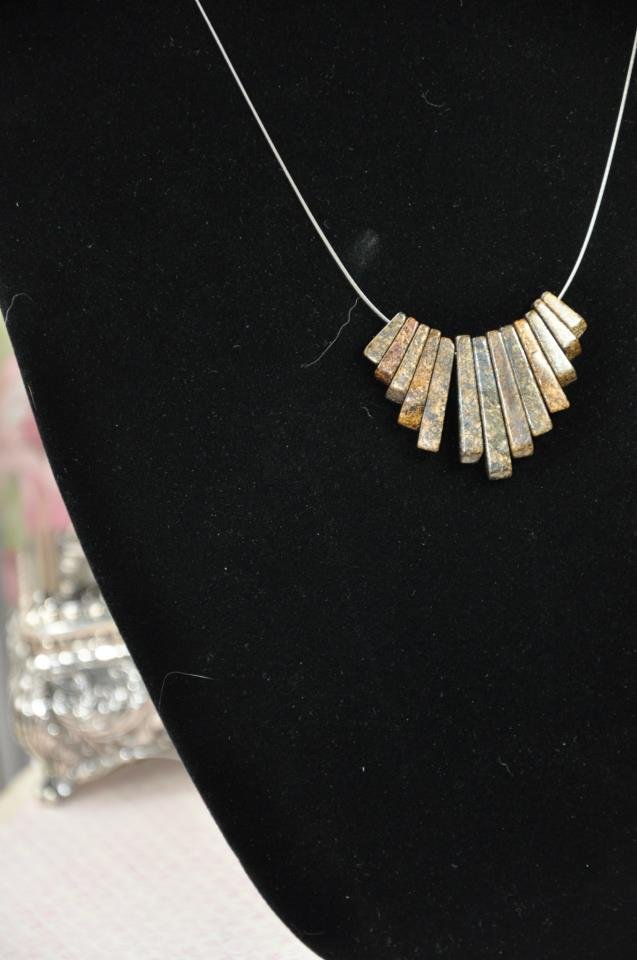 Bronzite Fringe Necklace