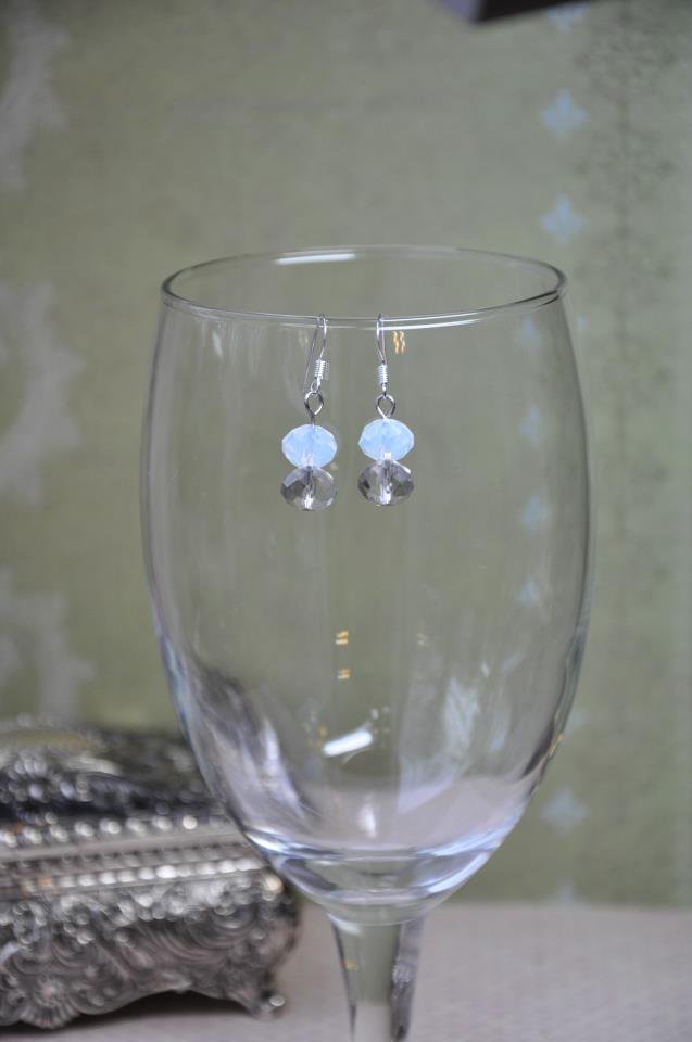 Day to Night Drop Crystal Bead Dangle Earrings
