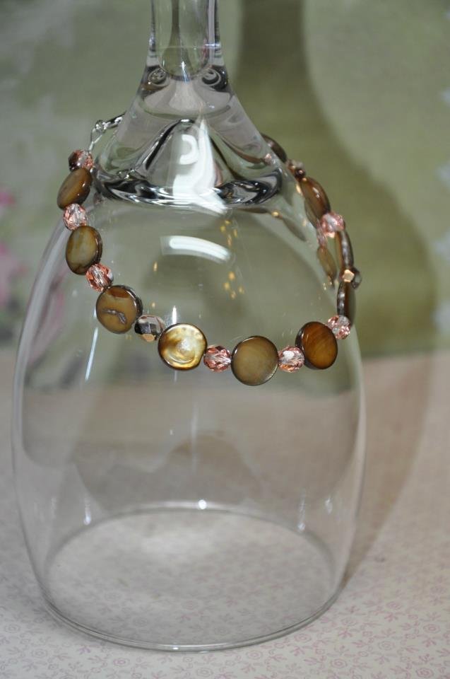 Natural Brown Pearl Chip Bead Bracelet