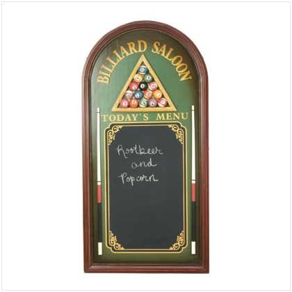 Billiards Menu Board