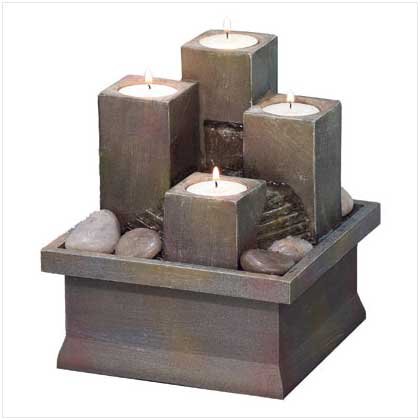 Tealight Pillar Water Fountain