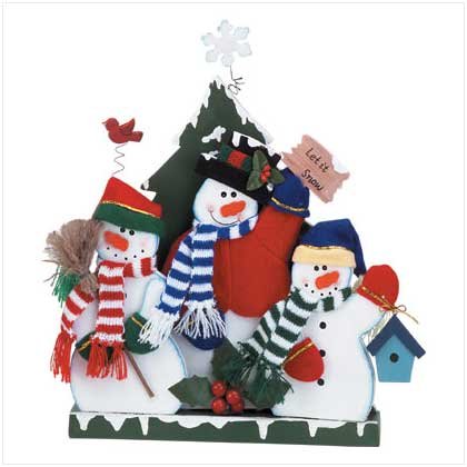 Happy Snowmen Sculpture