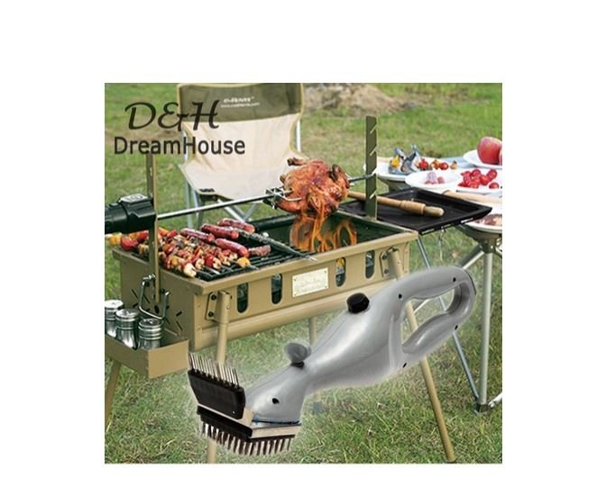 BBQ Grill Cleaning Scraper Cleaner Steam Cleans Wire Brush Portable Tool