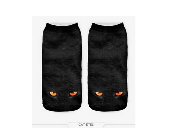 Cat 3D Print Animal women Socks Casual cartoon Socks Unisex Low Cut Ankle Socks