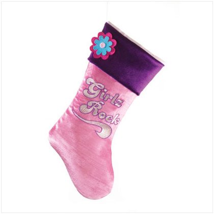 Discount Christmas Shopping: Girlz Rock Velvet Stocking