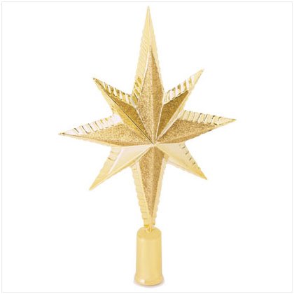 Discount Christmas Shopping: Gold Star Tree Topper