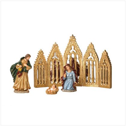 Discount Christmas Shopping: Nativity with Mirror Backdrop