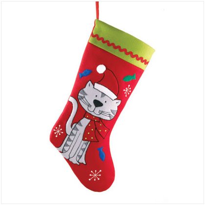 Discount Christmas Shopping: Plush Cat Stocking