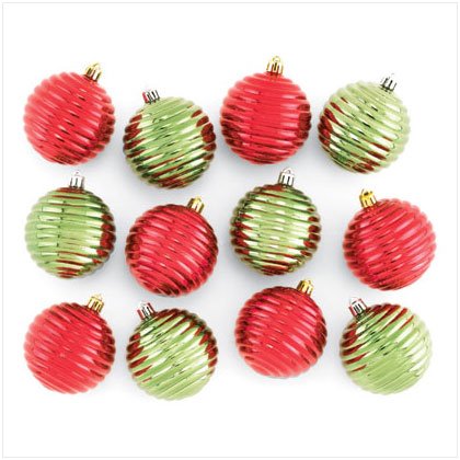 Discount Christmas Shopping: Red and Green Shiny Ornaments