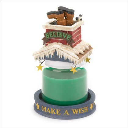 Discount Christmas Shopping: Santa Down the Chimney Candle Topper