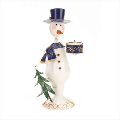Discount Christmas Shopping: Snowman Candleholder
