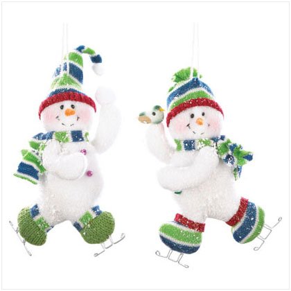 Discount Christmas Shopping: Snowman Ornaments Set of 2