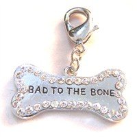 Swarovski Crystal Bad to the Bone Tag