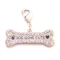 Swarovski Crystal Dog Gone Cute Tag