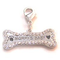 Swarovski Crystal Mommy's Baby Tag