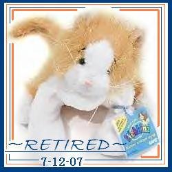 Webkinz ORANGE GOLD WHITE cat ~Officially Retired 7-12-07~ Sealed tags!