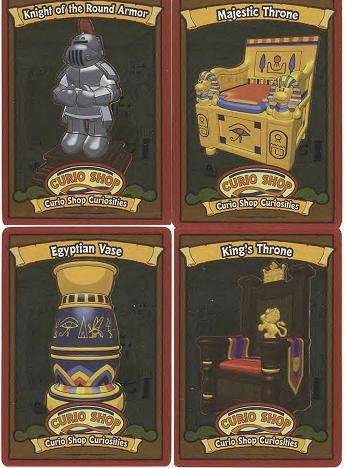 Webkinz CURIO SHOP CURIOSITIES Rare FOIL cards #1-4