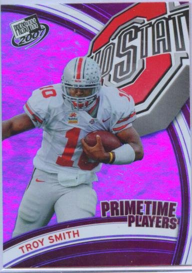 07 Press Pass Troy Smith Foil Insert.