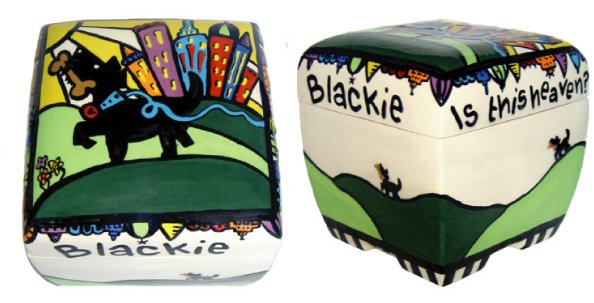 Pet - Dog - Urn - Is This Heaven - Hanpainted - Personalized Dog Urn
