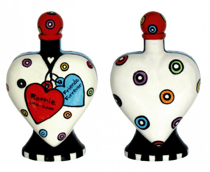 Pet - Dog - Urn - Friends Are Furever - Handpainted - Personalized Dog Urn