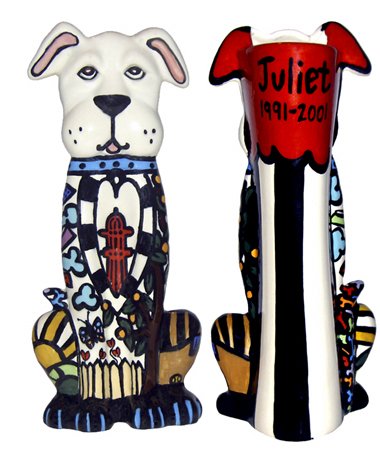 Pet - Dog - A Dog's Life Dog Urn - Persoanalized - Handpainted