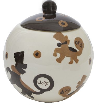 Crunchtime - Dog Treat Jar - 7 Inch - Handpainted - Personalized