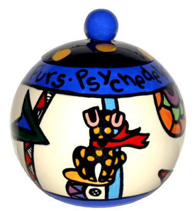 Psychedelic Furs - 7 Inch Dog Treat Jar - Handpainted - Personalized