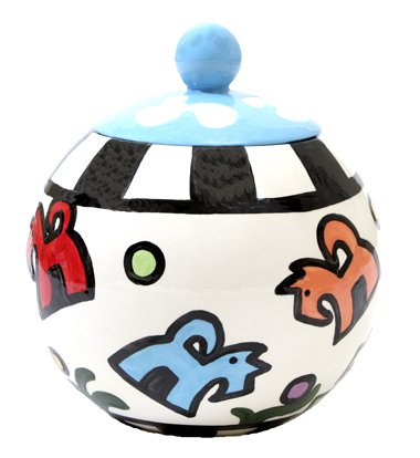 Bonznmice - Dog Treat Jar - 7 Inch - Handpainted - Personalized