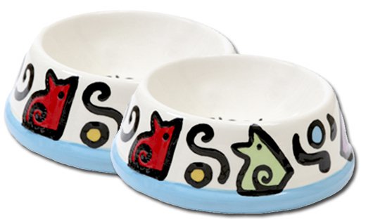 Bonznmice - Set Of Cat Bowls - Handpainted - Personalized