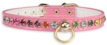 Dog Collar Rhinestone PINK 16 x 3/8 Collars