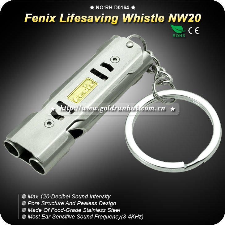 Fenix NW20 Lifesaving Emergency Survival SOS Stainless Steel Whistle 120db