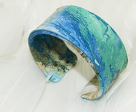 Fashion gift bracelet hand-painted oil painting pattern leather bracelet adjustable free shipping