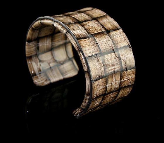 Exquisite decorative painting bamboo elastic adjustable leather bracelet free shipping -zp029
