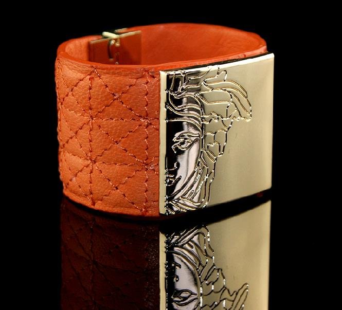 Fashion accessories metal painted bright leather strap bracelet gift free shipping -zp033