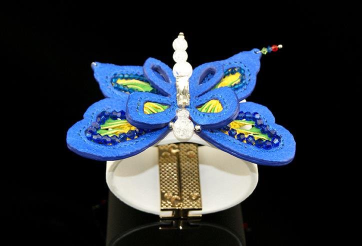 Sheepskin fashion bracelet female models painted butterfly decoration trend strap gift free shipping