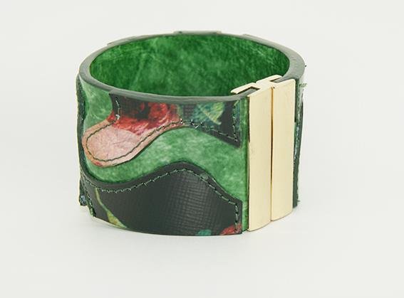 Classic fashion leather bracelet painted green lane beautiful gift free shipping -zp042