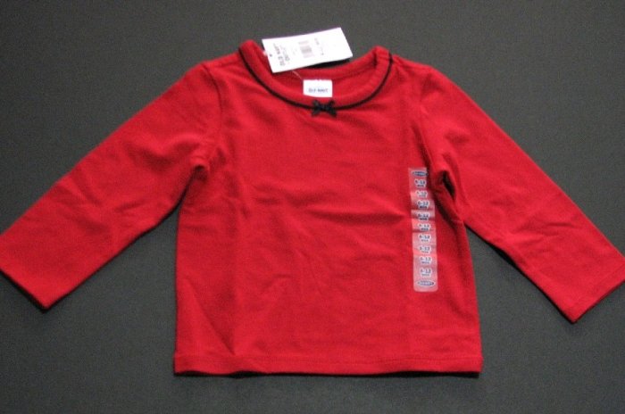 Long Sleeve Bow shirt (red)