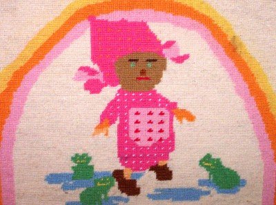 Vintage Unframed Hallmark 1978 Completed Needlepoint Ready for Framing