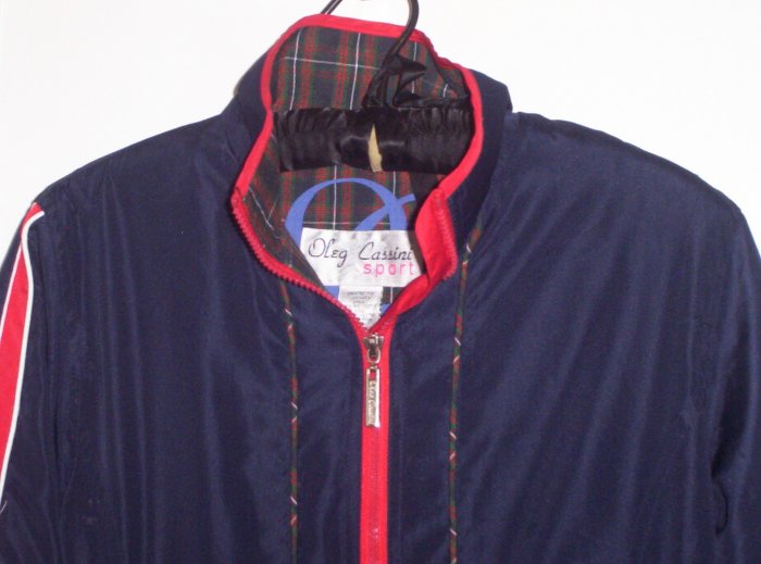 Vintage OC Oleg Cassini Jacket WindBreaker Navy PS