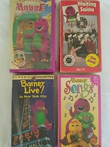 Barney Collection Waiting For Santa -4 VHS Sing Along Lyons Group 1992