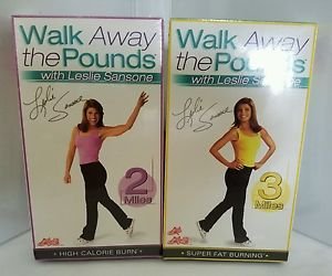 Walk Away the Pounds with Leslie Sansone (VHS, 2 Tape Set,2 Pack VHS