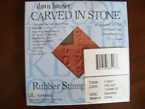 CARVED IN STONE RUBBER STAMPS DAWN HOUSER ALPHABET KIT