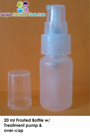 (20) 1/2 oz Frosted Plastic Bottle w/ Treatment Pump