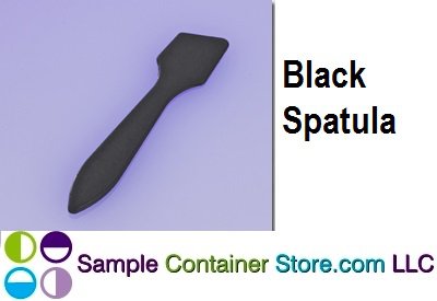 (200) Slant Tip Plastic Sample Spatulas Black