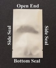 (500) Small Silver Aluminum Sample Pouches- Heat Sealable w/ Transfer Pipette