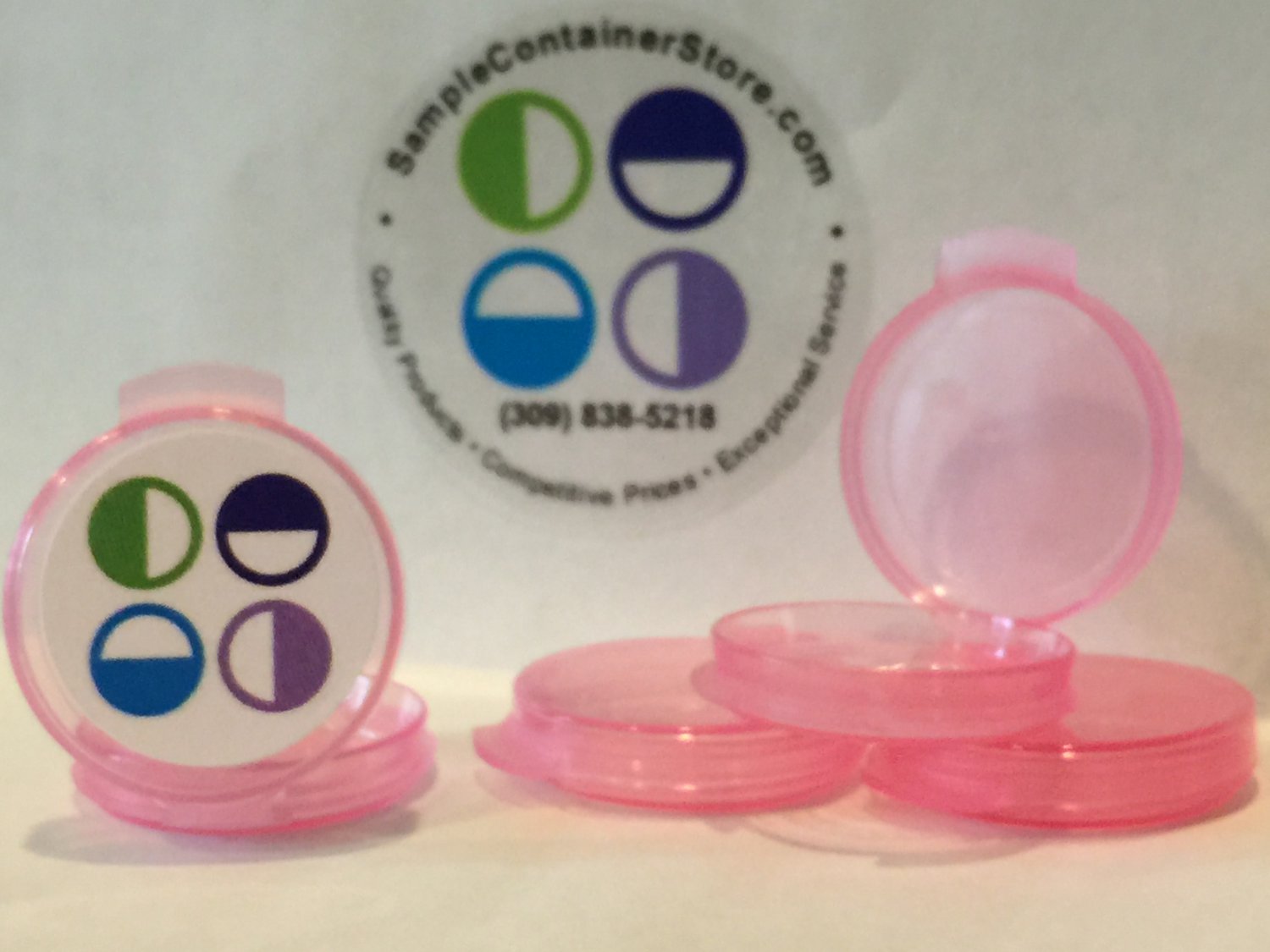 (200) 1/20 oz Pink Sample Containers