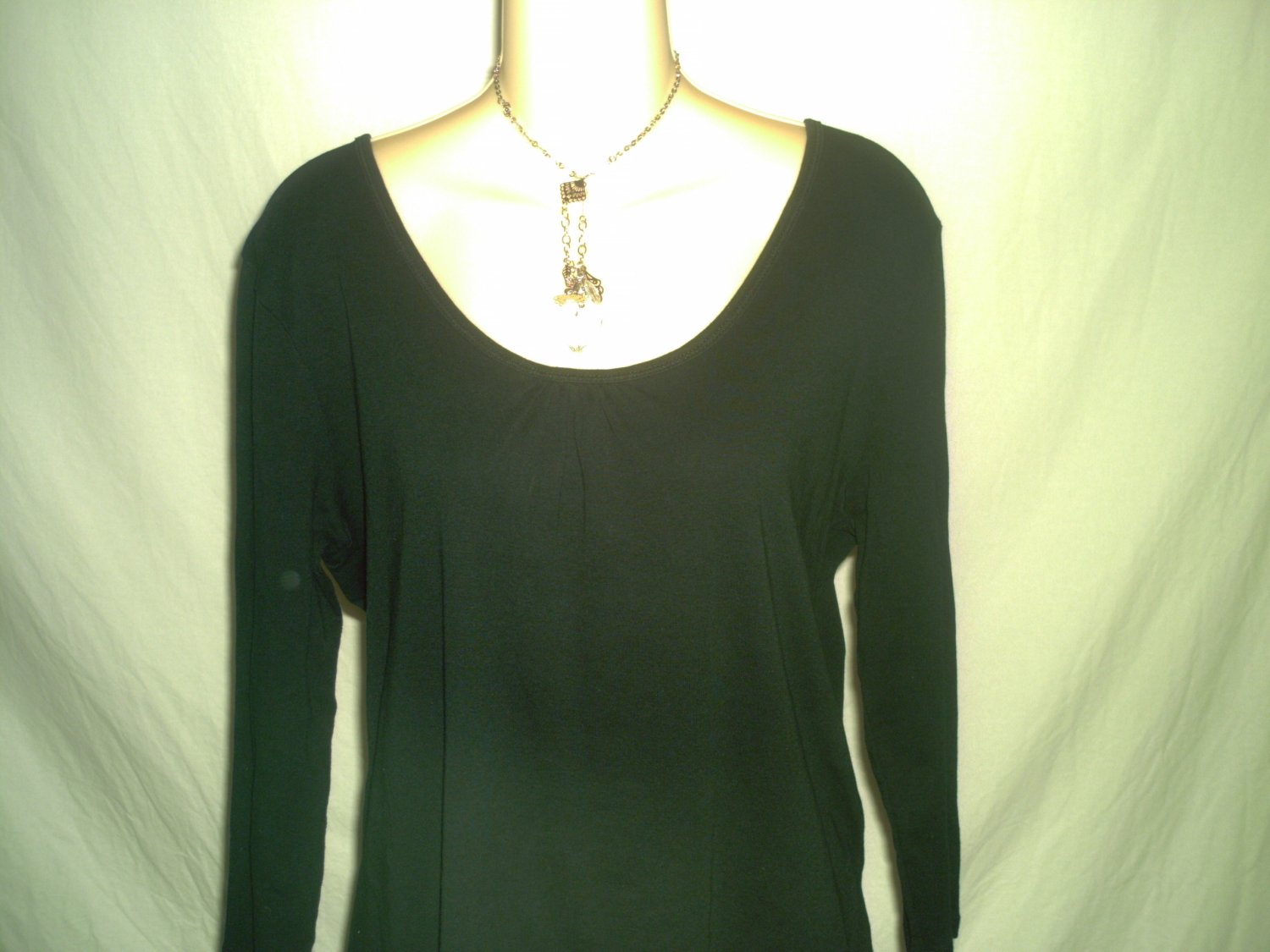MERONA Women’s Black Long Sleeve Ribbed Top Size XL
