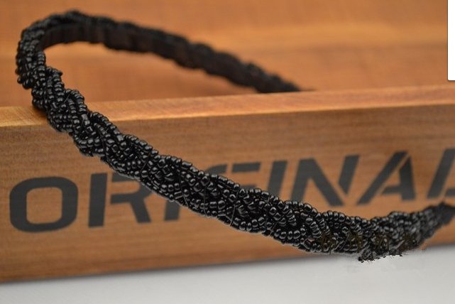 Handmade crystal beaded headband wrapped Korea